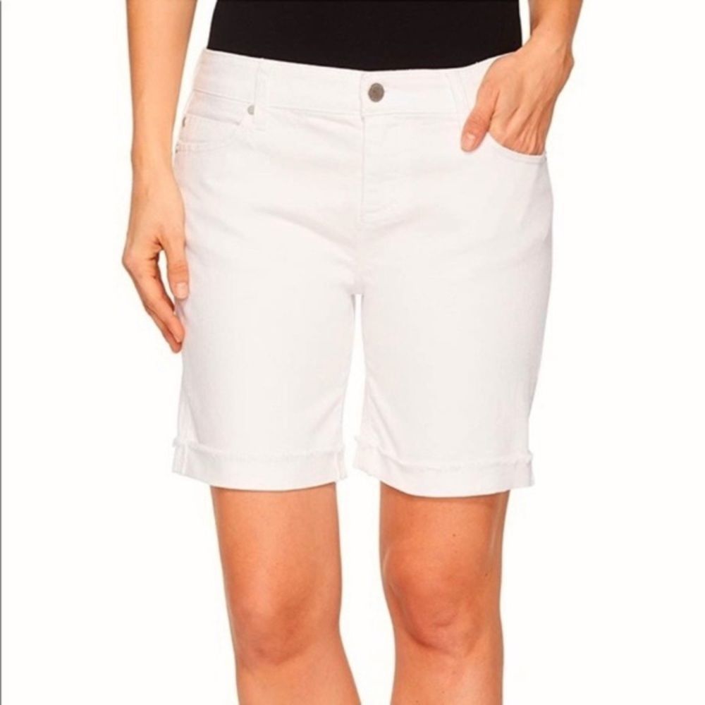 Liverpool shorts The Walking Rolled Up Hem white Denim 12/31 NWT
